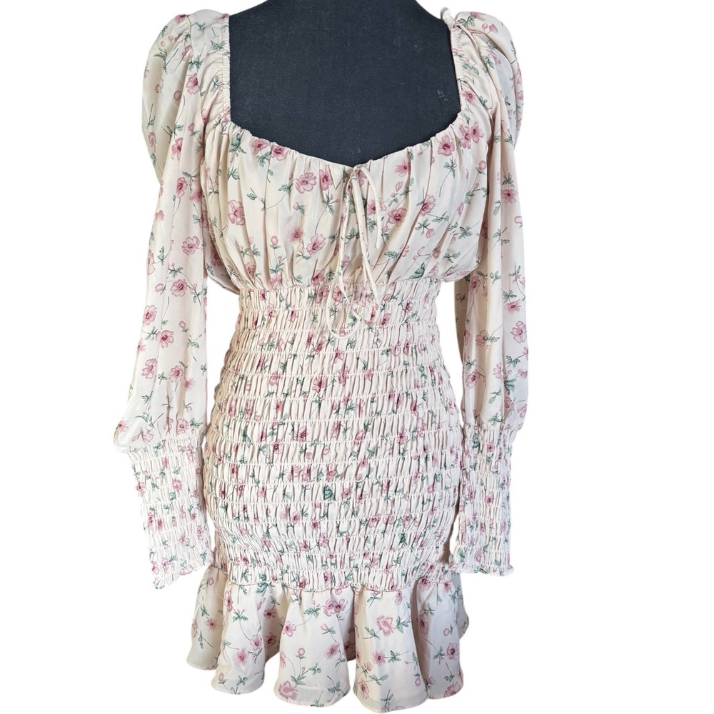 Miss Lola Floral Long Sleeve Dress
